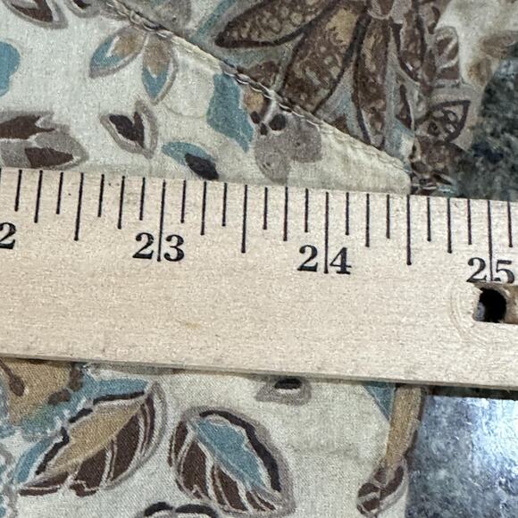 Quizz Woman Shirt Womens 20W Green Brown Floral Button Front Boho Blouse Top - Picture 7 of 7